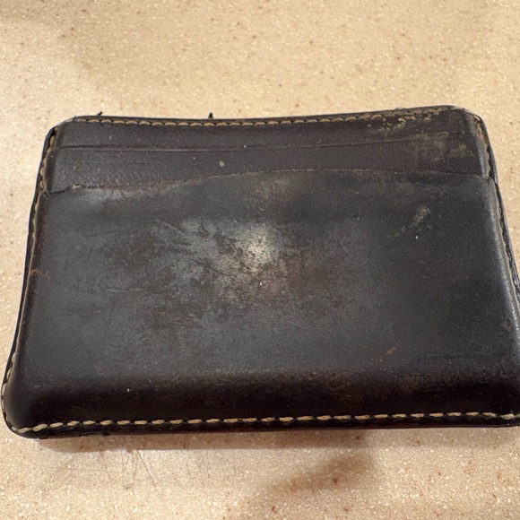 Coach leather money clip